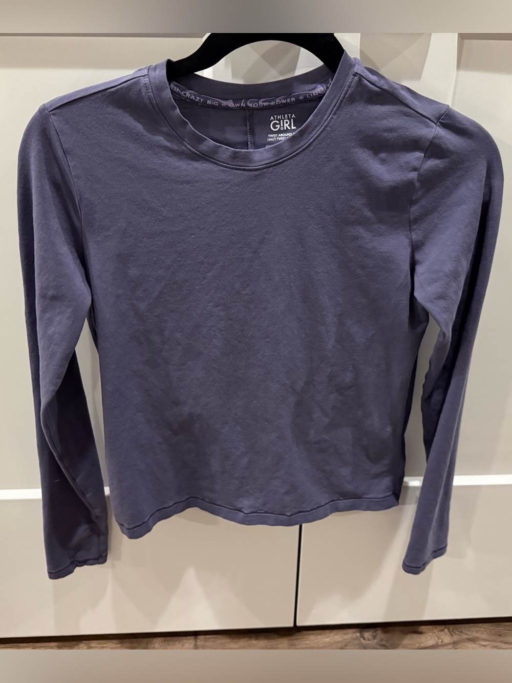Athleta Girl Twist Around Purple Long-Sleeve Top, Sz 12